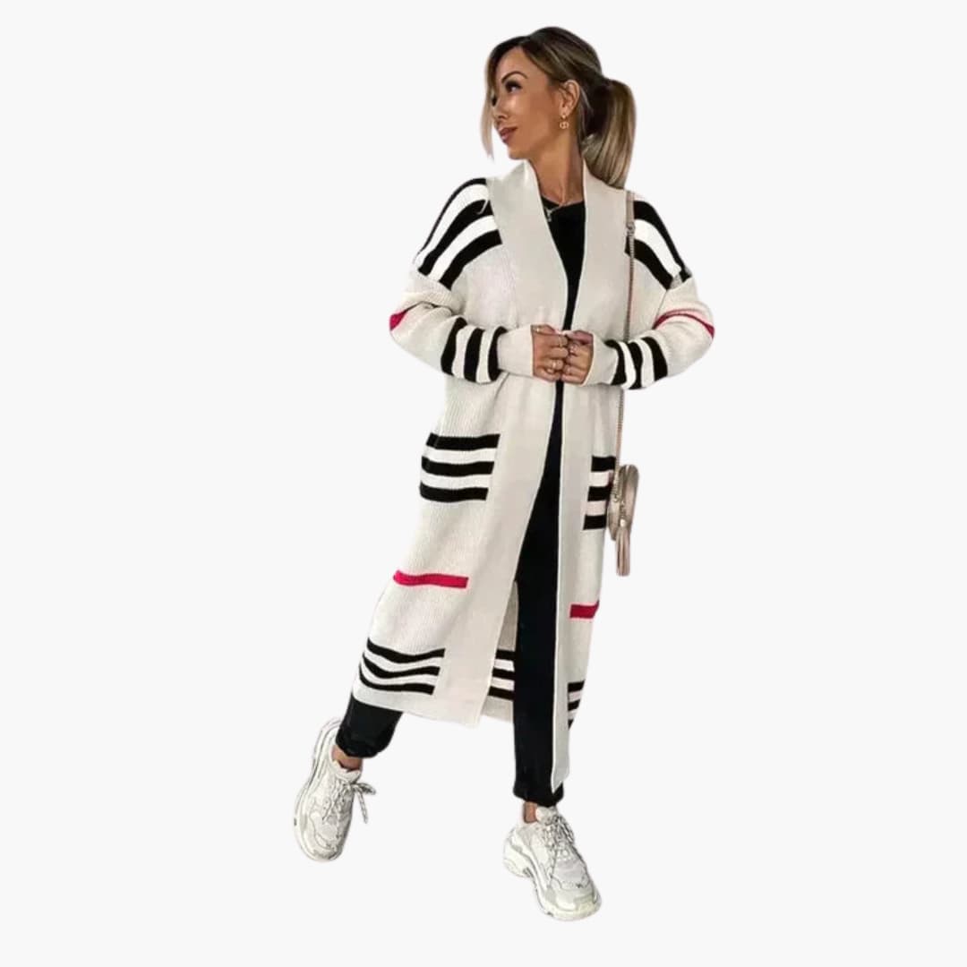 Damen Cardigan mit offenem Frontdesign und langen Ärmeln 3