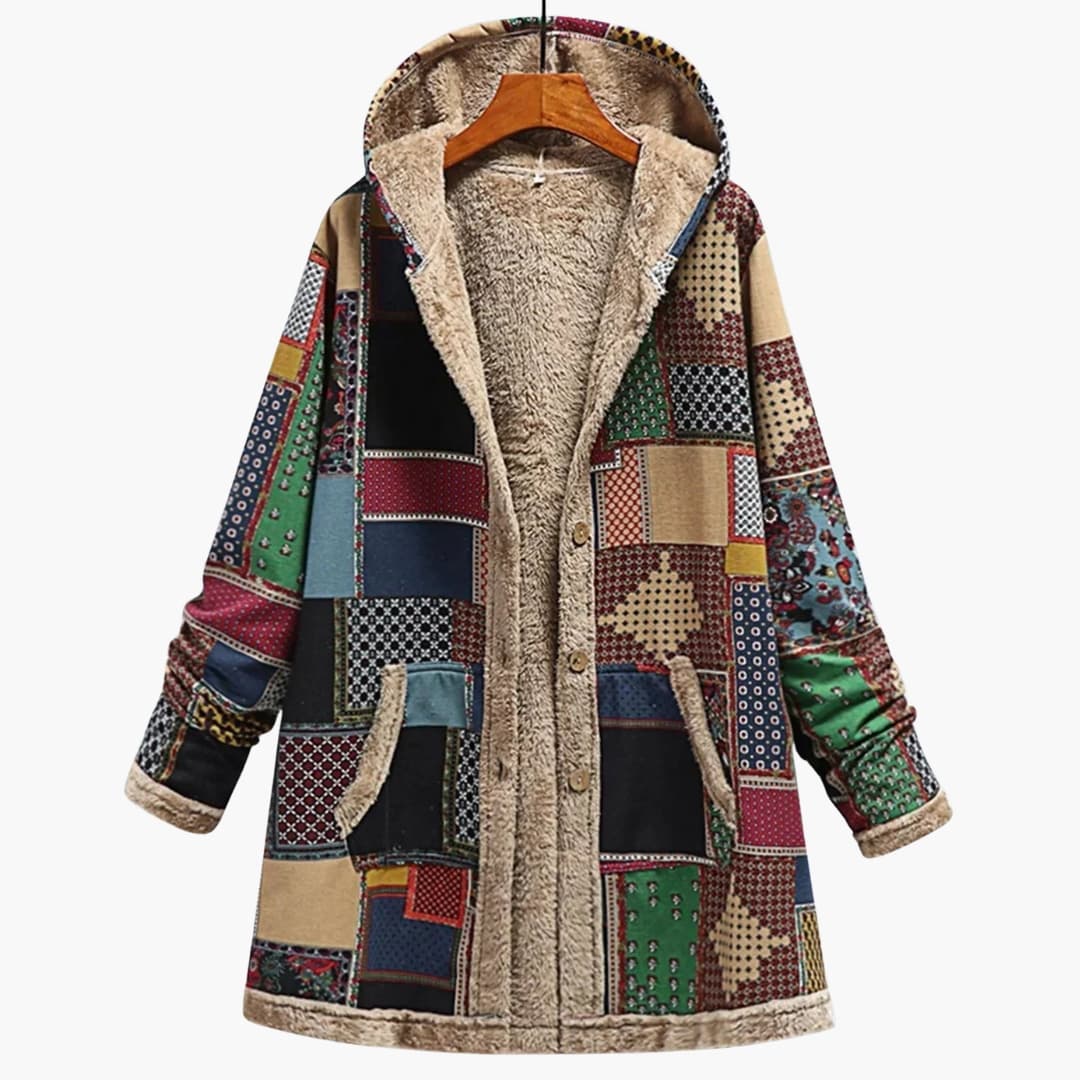 Damen Fleecejacke mit Kapuze und langen Ärmeln 3