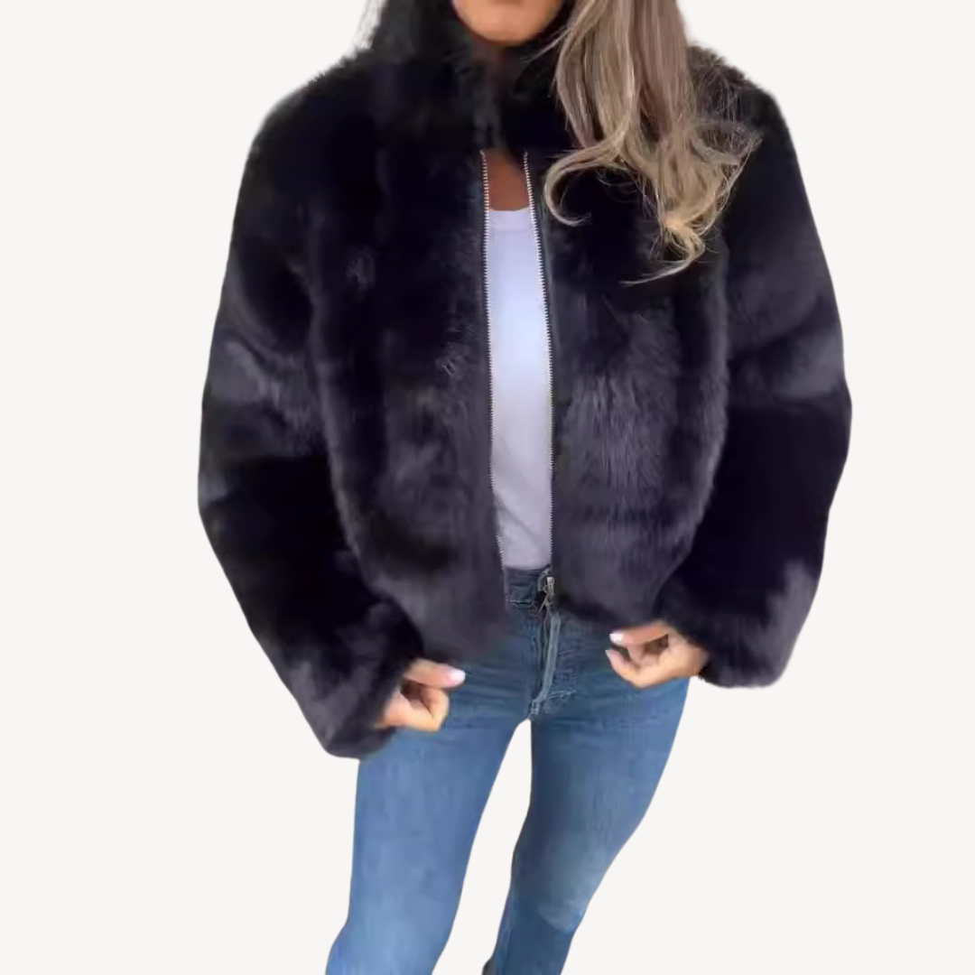 Damen Kunstpelz-Reißverschlussjacke | Loravelle 5