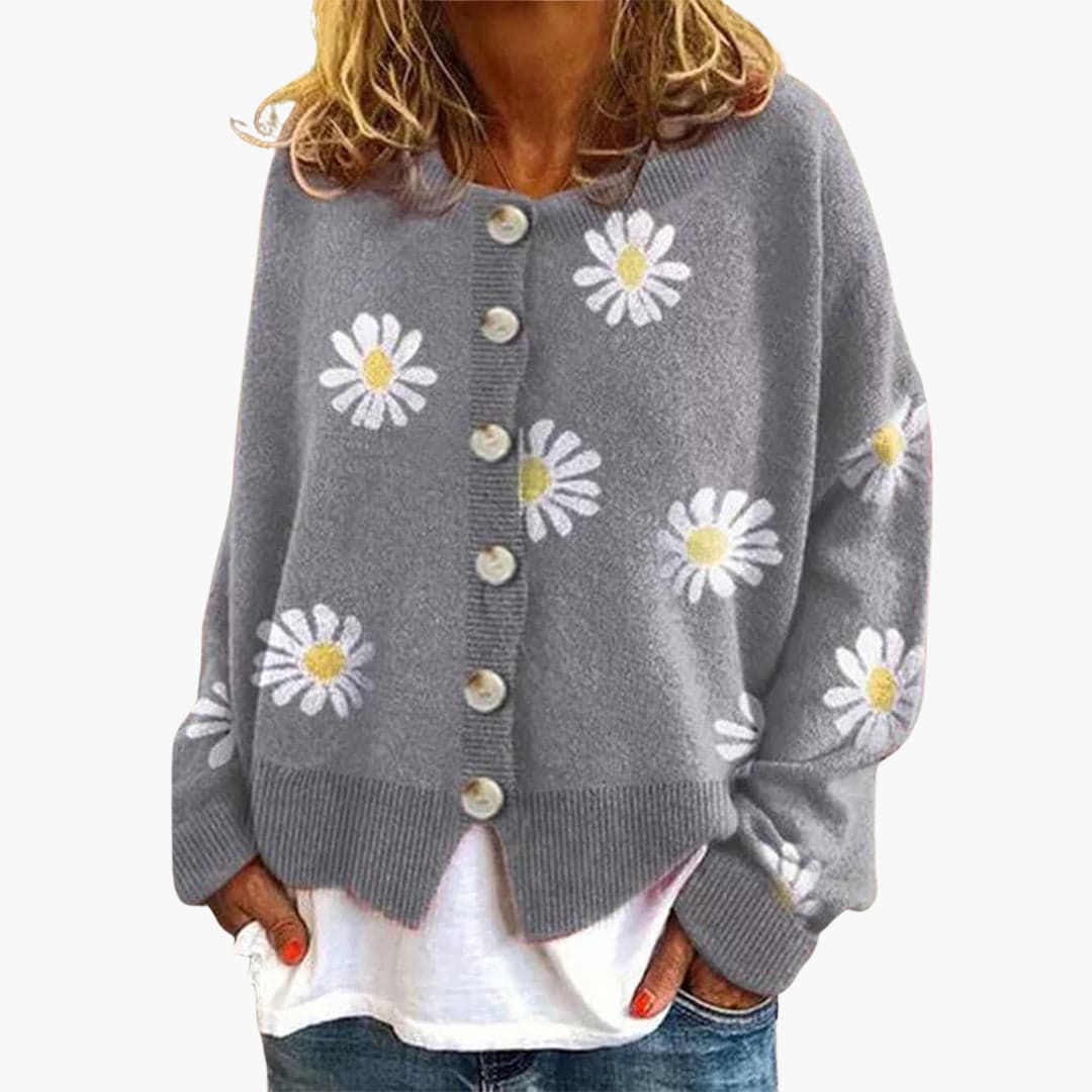 Damen Strickjacke mit Knopfleiste 4