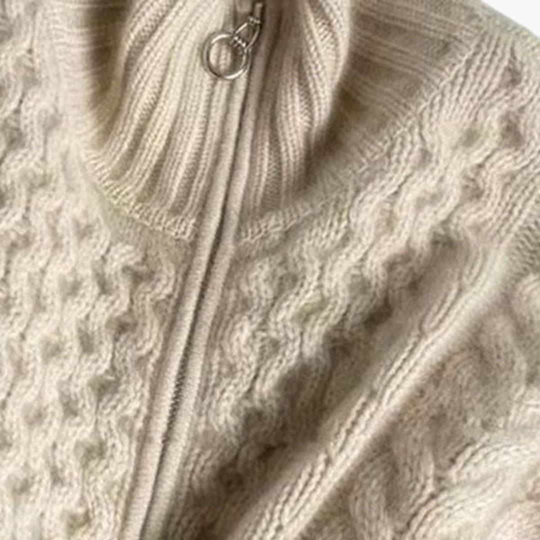 Damen Strickjacke mit Reißverschluss und hohem Kragen 2