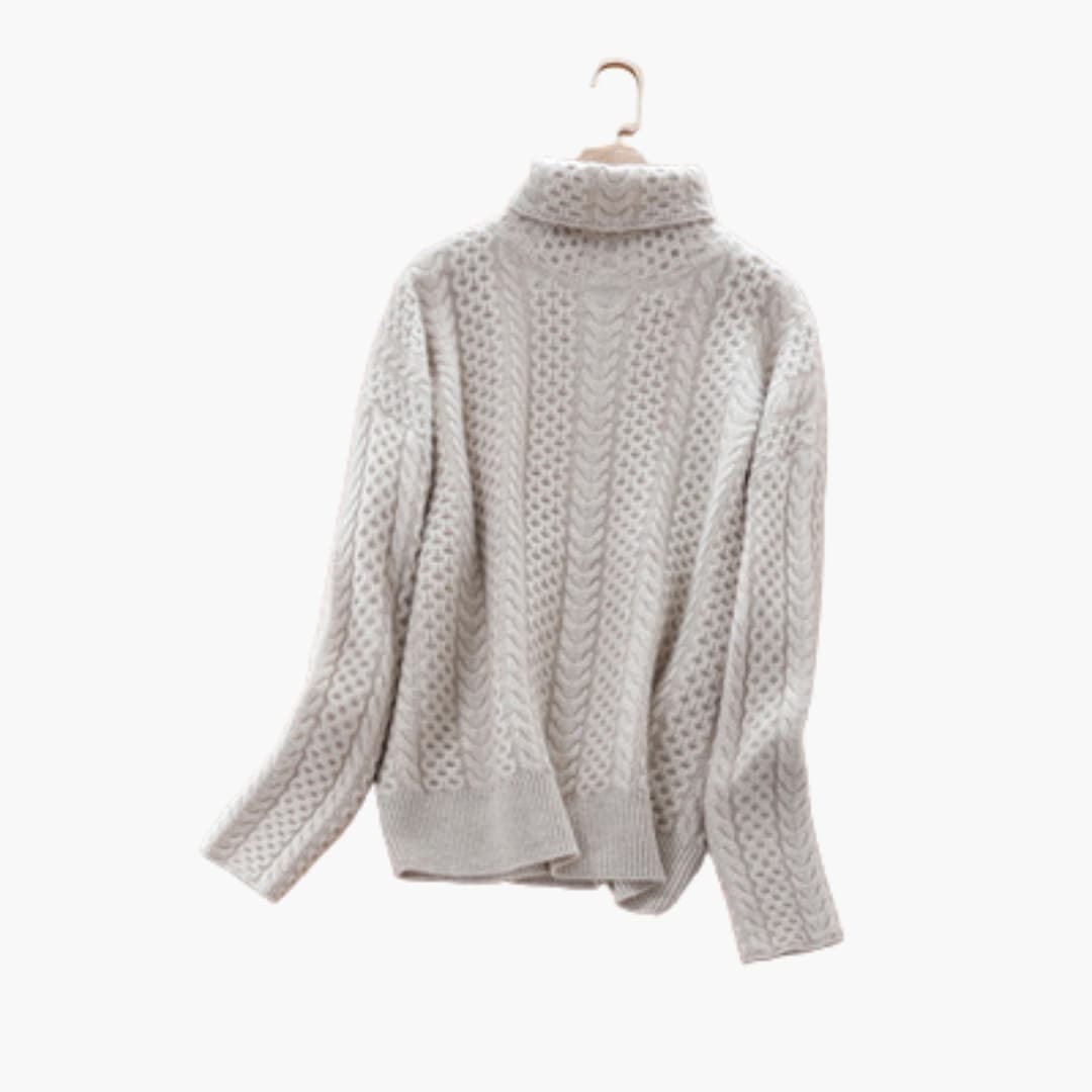 Damen pullover mit Rollkragen und langen Ärmeln 2