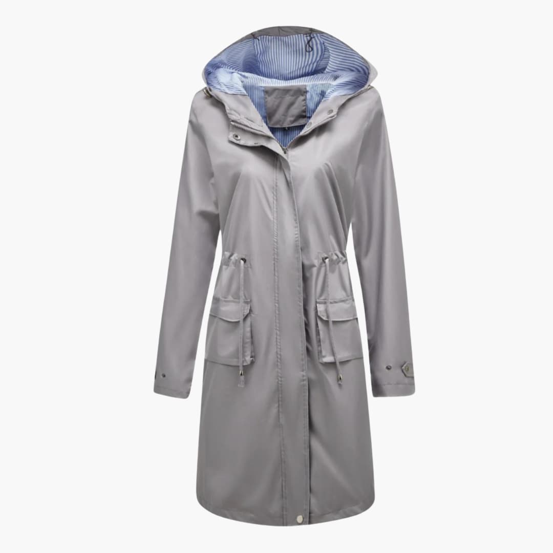 Damen’s Kapuzen Trenchcoat mit verstellbarer Taille 7