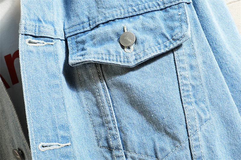 Männer Denim Jacke Hip Hop Stil Modern