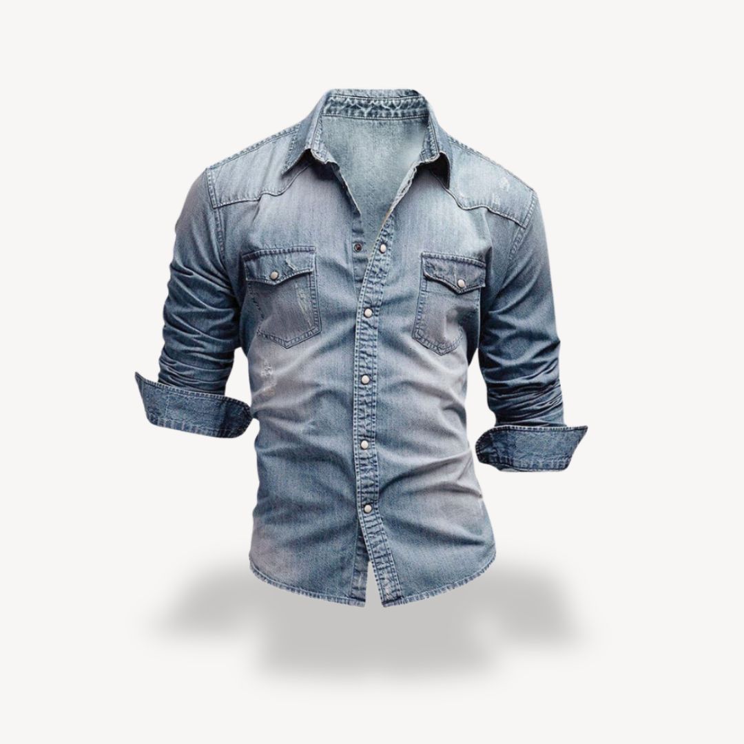 Denim Westernhemd Herren | Loravelle 3
