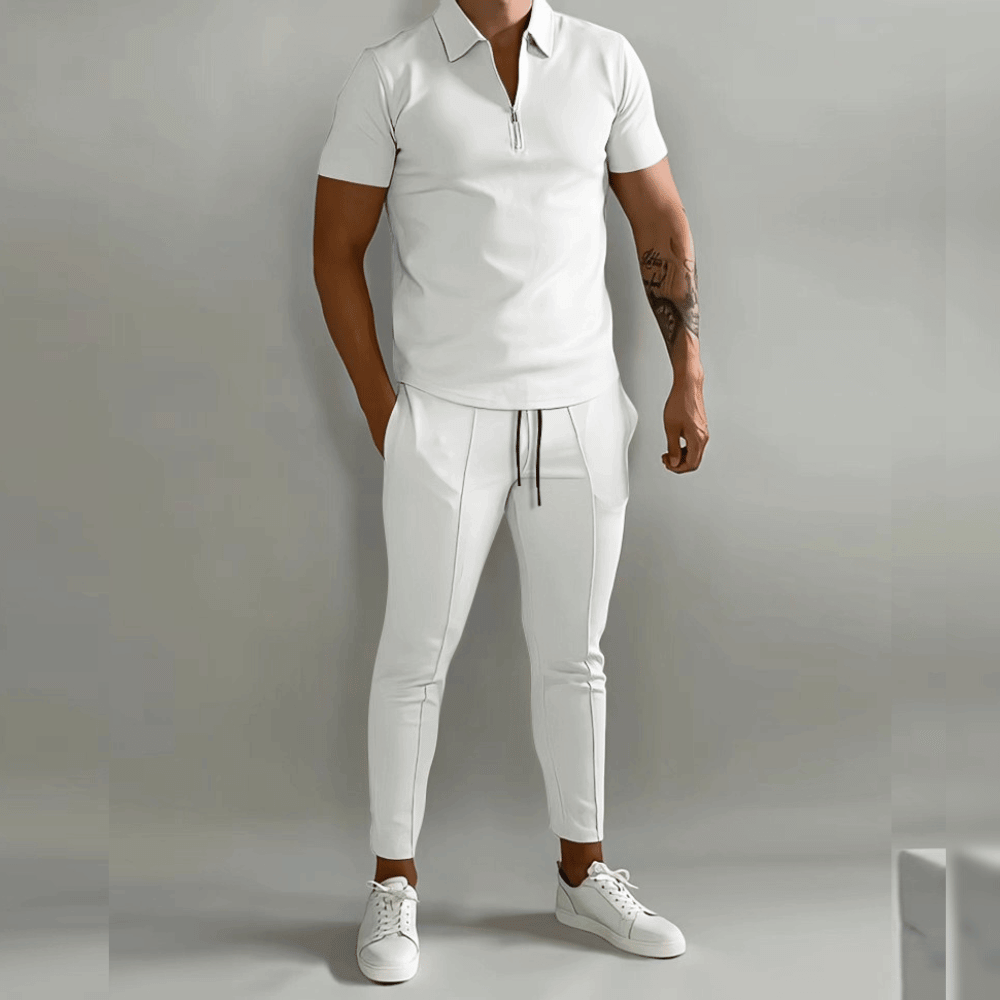 Herren Set Polo Shirt und elegante Hose Modern