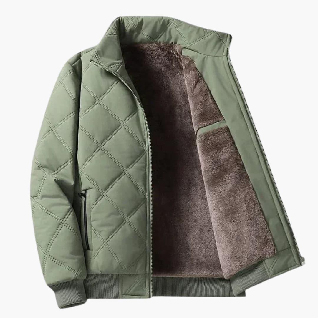Diamantmuster Stehkragenjacke für Herren 3