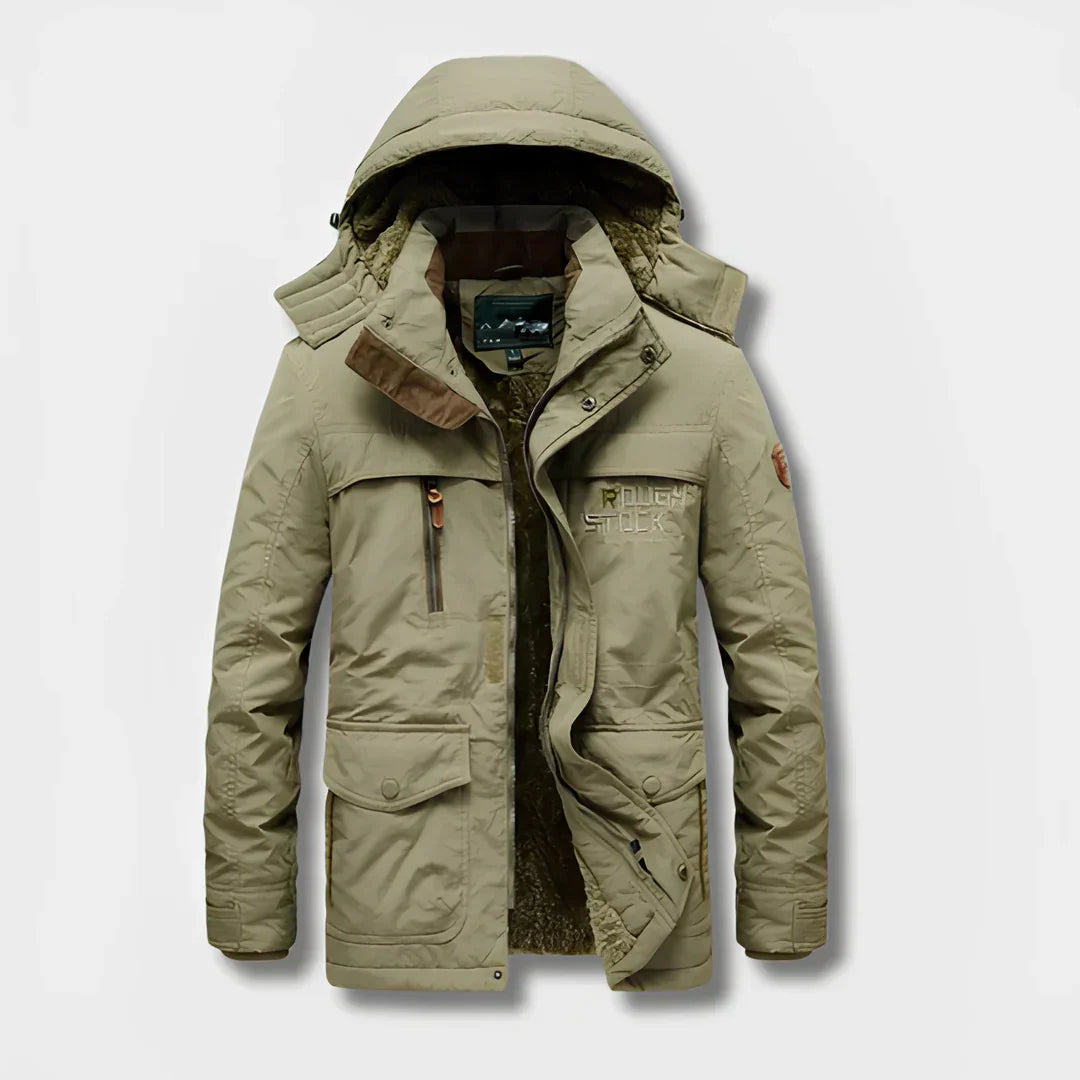 Gefütterter Parka mit Kapuze und mehreren Taschen - Eric