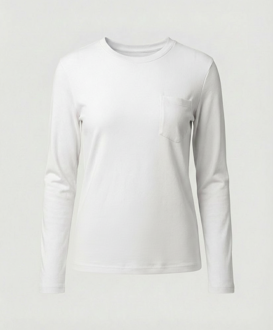 Damen Langarmshirt Rundhals Loose Fit Bequem