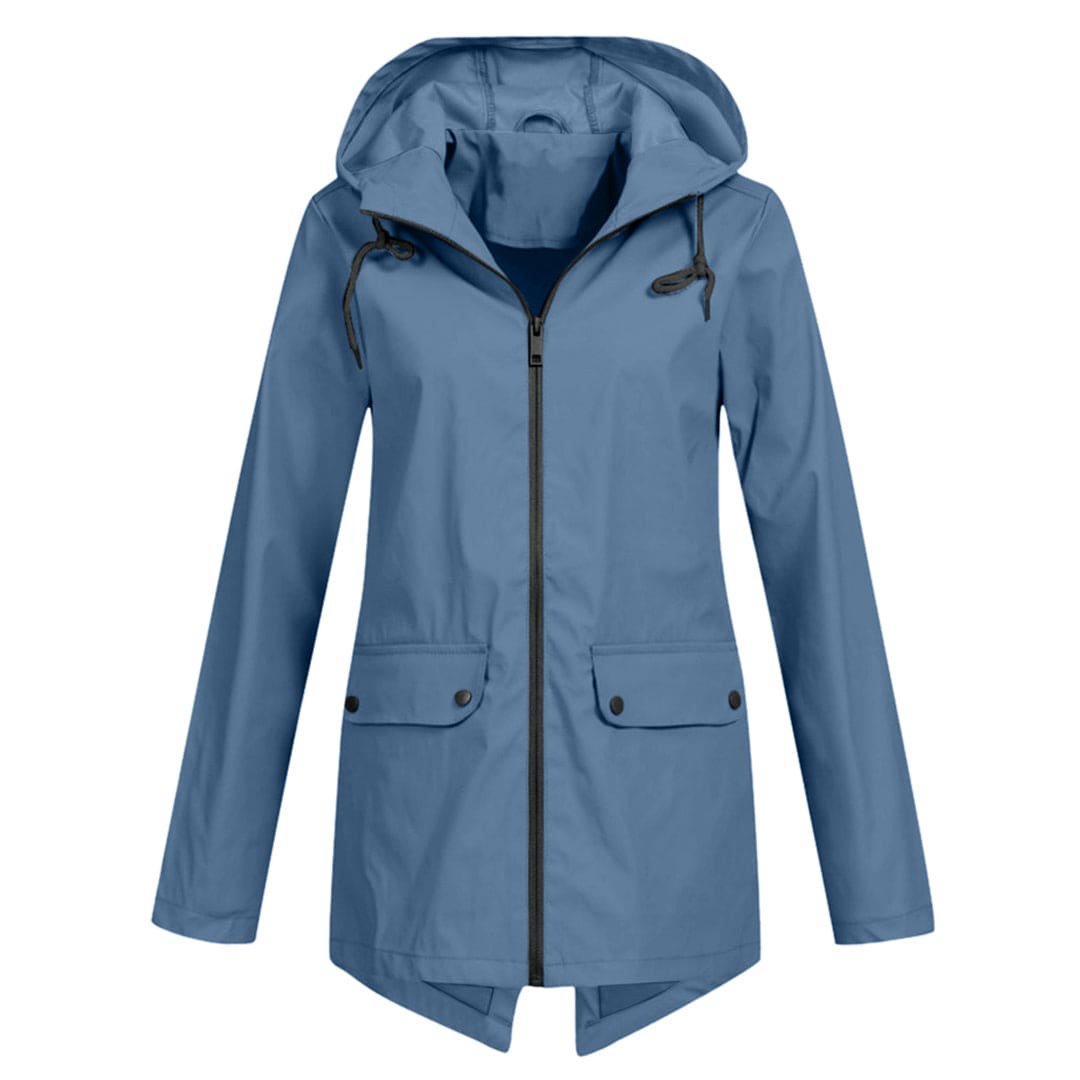Damen Jacke mit Kapuze Reißverschluss und Taschen