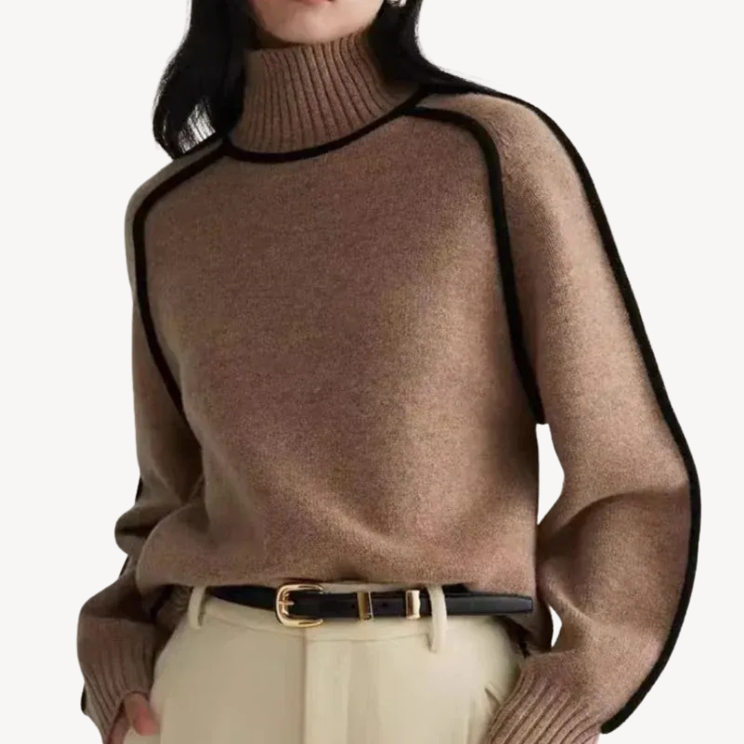 Gemusterter Rollkragenpullover für Damen | Loravelle 4