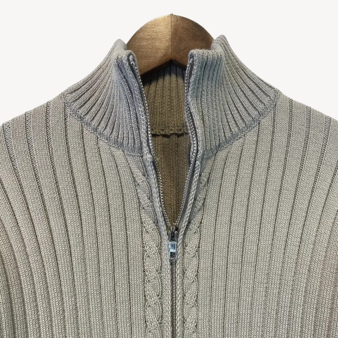 Gerippter Pullover mit Reißverschluss für Herren | Loravelle 5