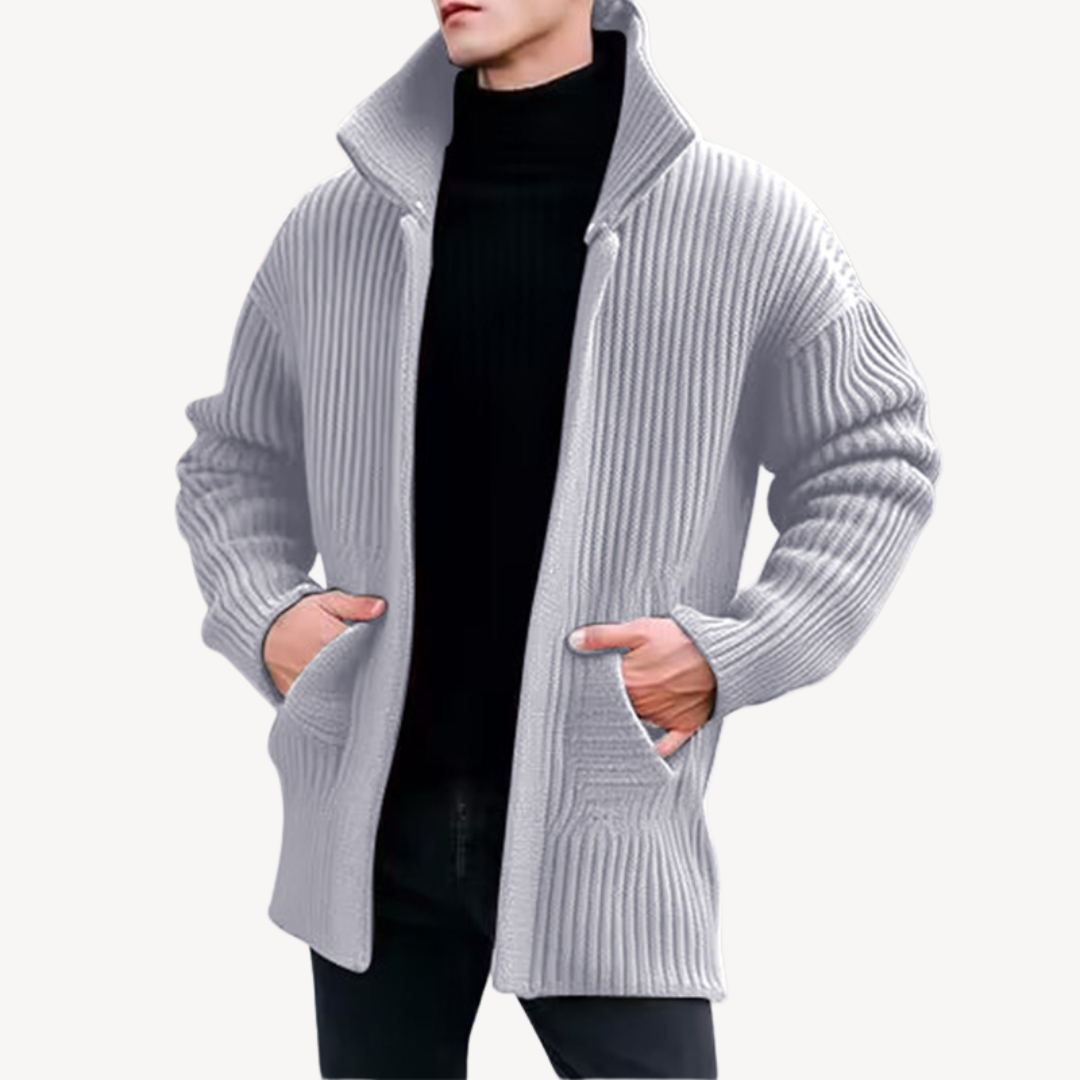 Gerippter Strickcardigan für Herren | Loravelle 3
