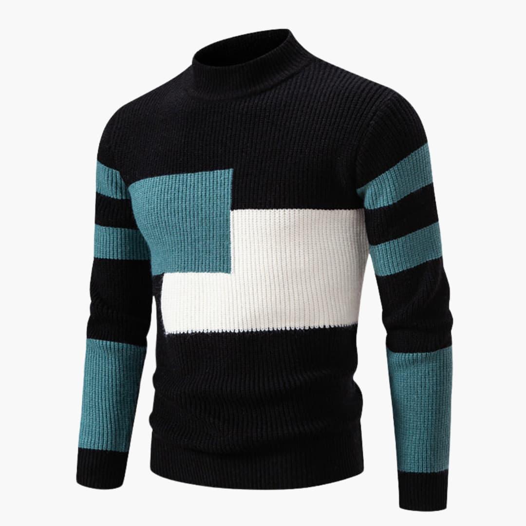 Grafik-Blockmuster Strickpullover für Herren 7