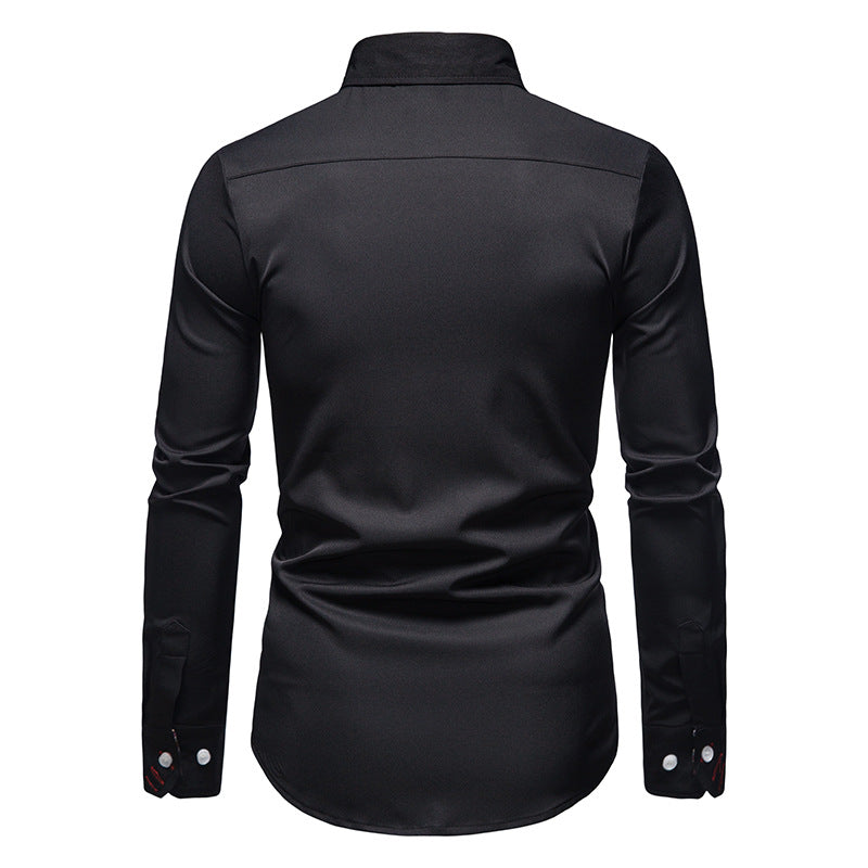 Herren Hemd Paisley Muster Elegante Bluse