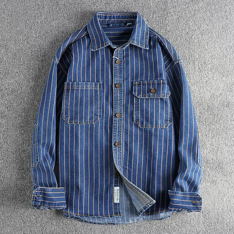 Herren Hemd Utility Style Funktionell Baumwolle