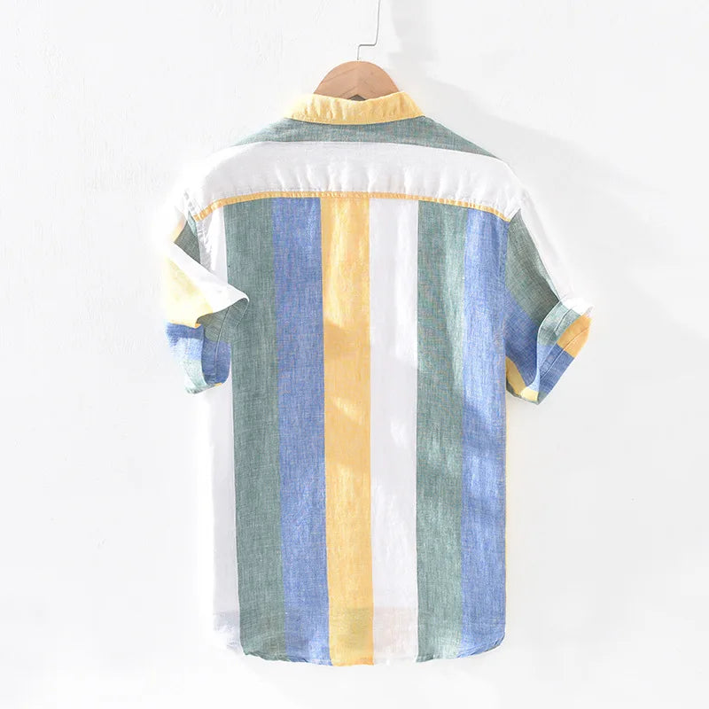 Herren Hemd Leinen Elegantes Sommerhemd