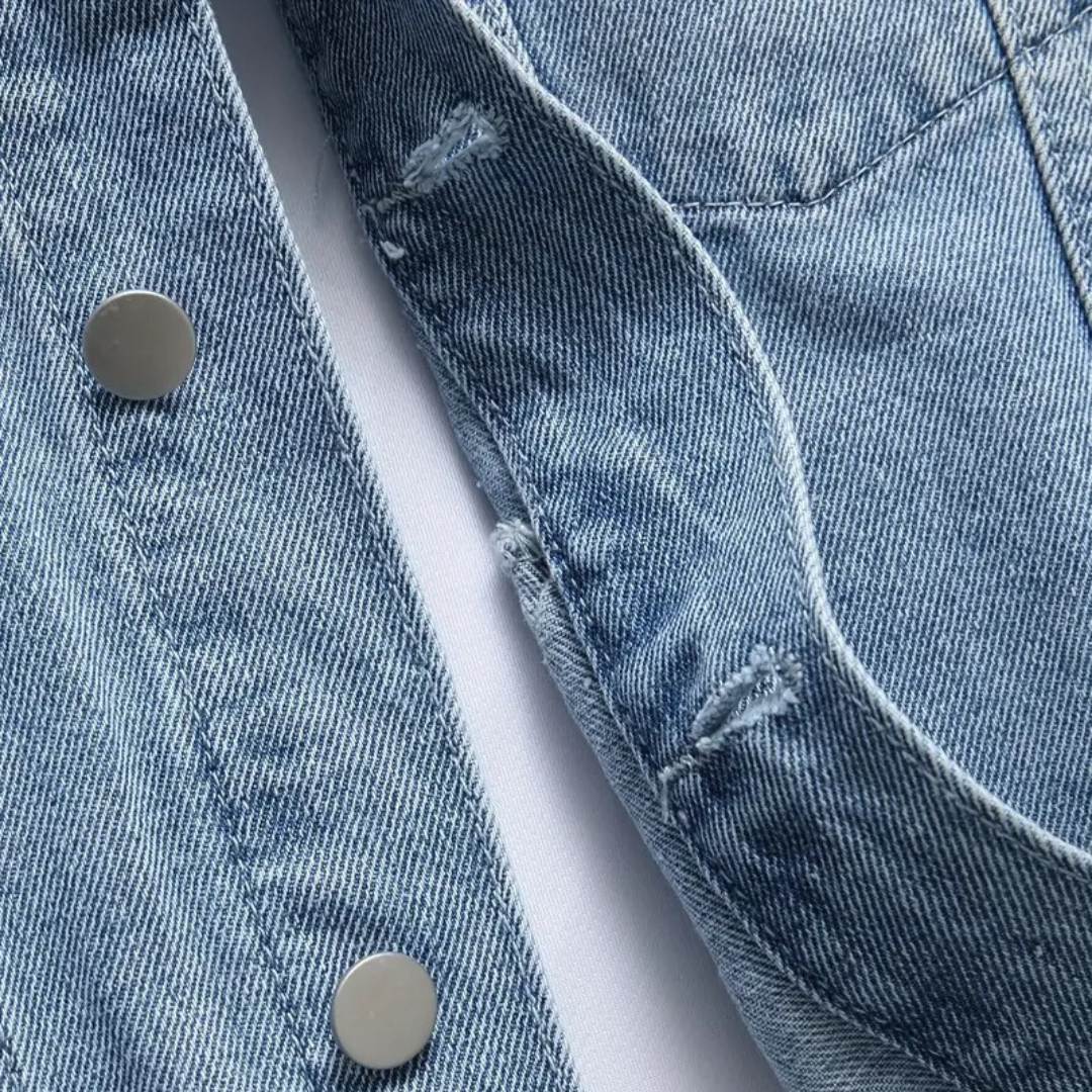 Hellblaue Jeansjacke für Herren | Loravelle 7