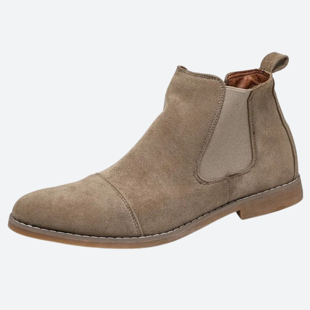 Herren Chelsea Boots Wildleder Klassisch Schwarz