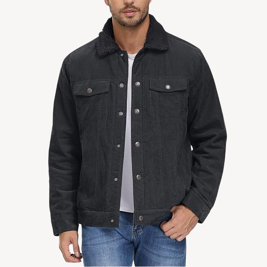 Herren-Cordjacke mit Sherpa-Futter | Loravelle 4