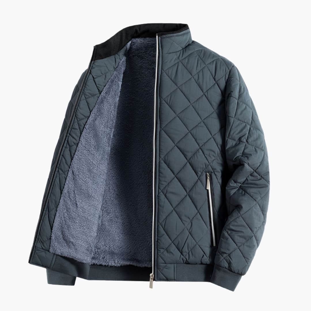 Herren-Fleecejacke mit Stehkragen und Reißverschluss 1