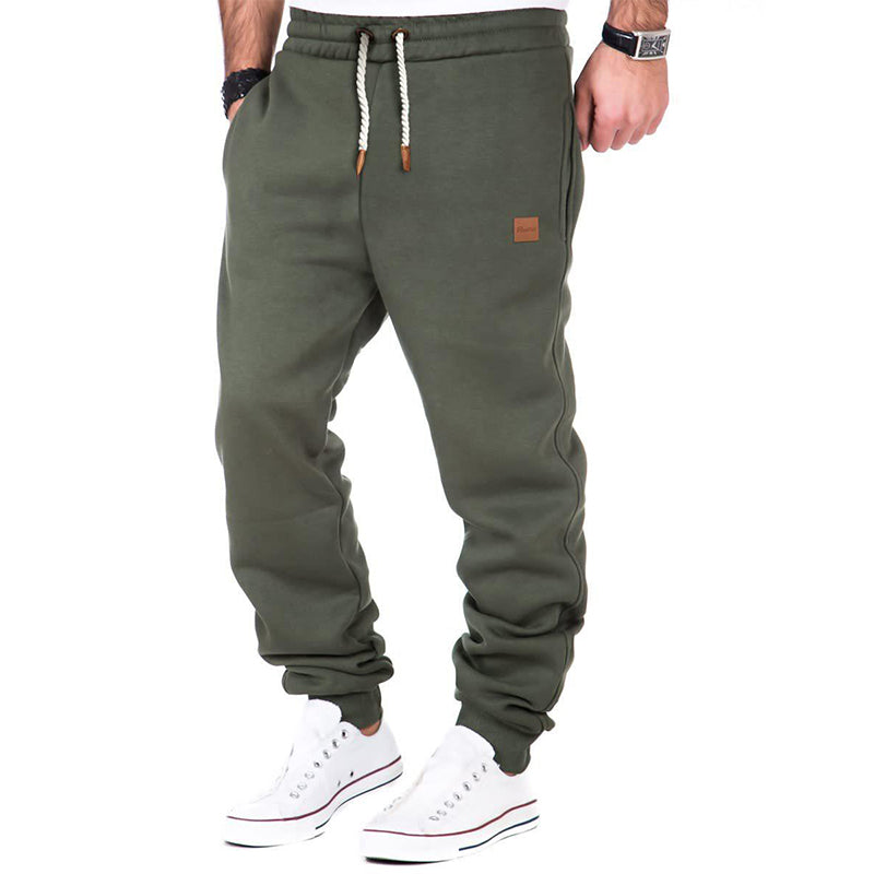 Herren Jogger - Drawstring - Baggy - Lounge Hose - Jogginghose-Dunkelgrün-S-Chaps Herrenmode