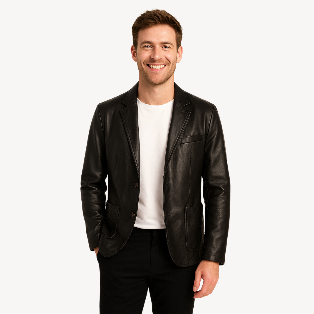 Herren-Lederblazerjacke | Loravelle 4