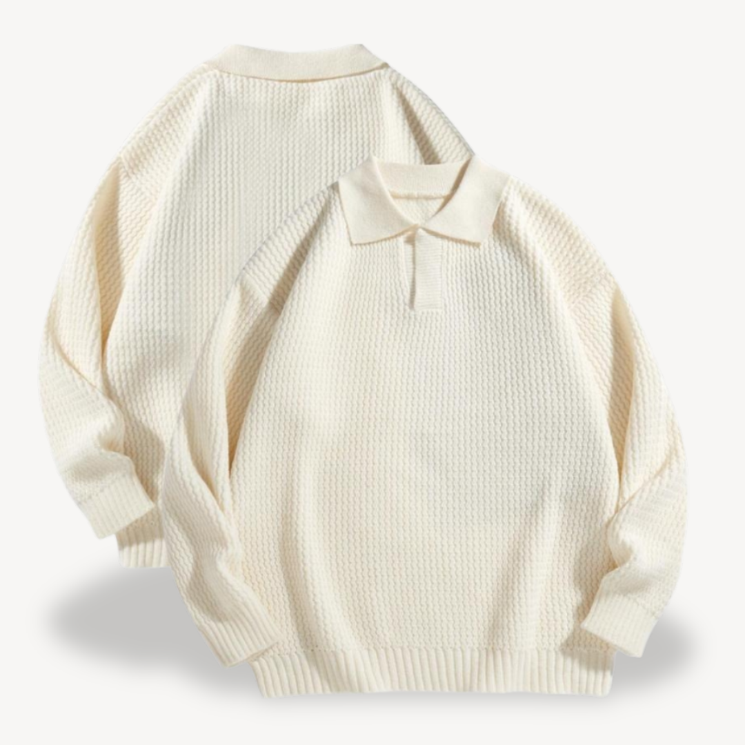 Herren-Polopullover mit Waffelstrick | Loravelle 6