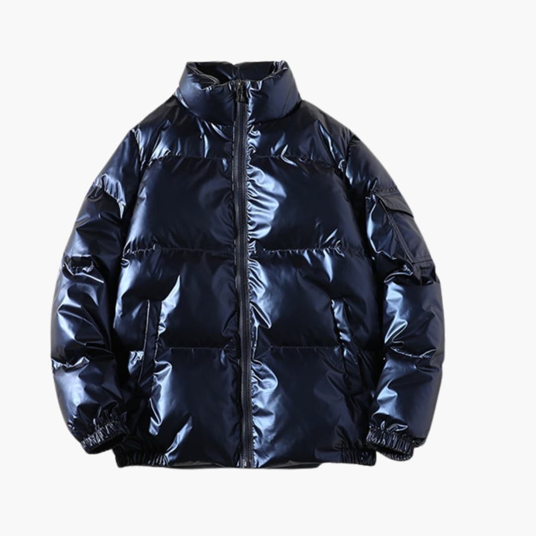 Herren-Steppjacke mit Reißverschluss und Stehkragen 2