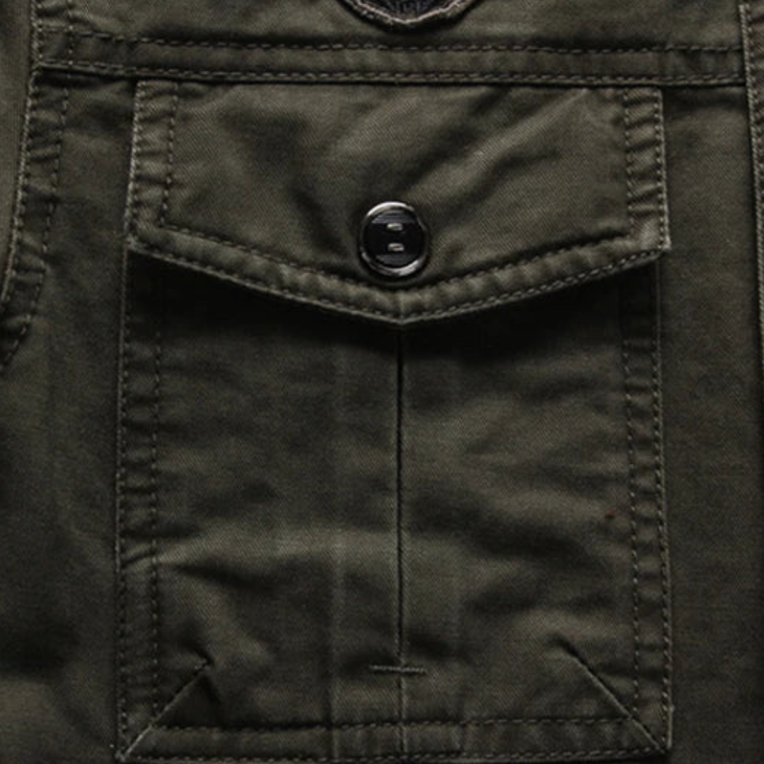 Herren Bikerjacke mit Reißverschluss und langen Ärmeln 7