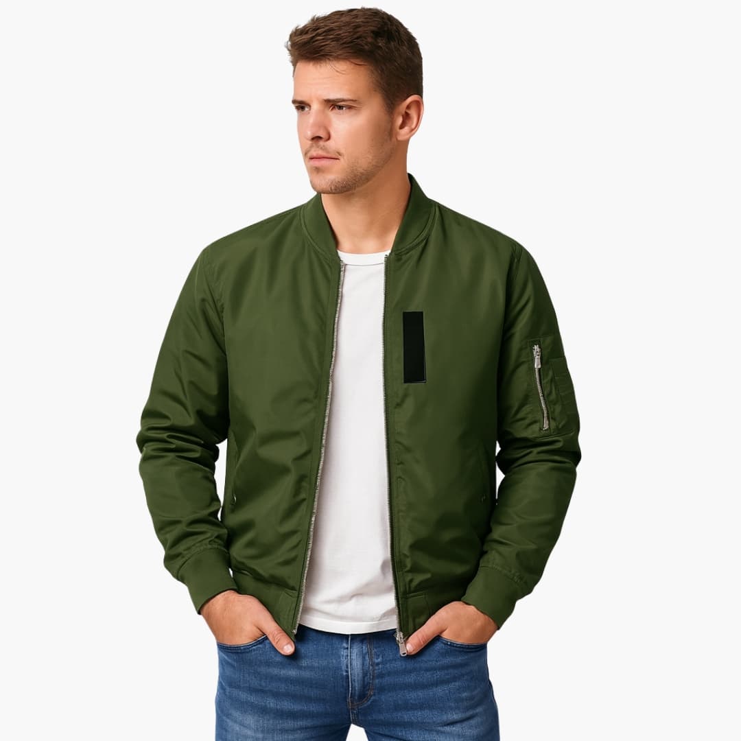 Herren Bomberjacke mit Rippbund 2