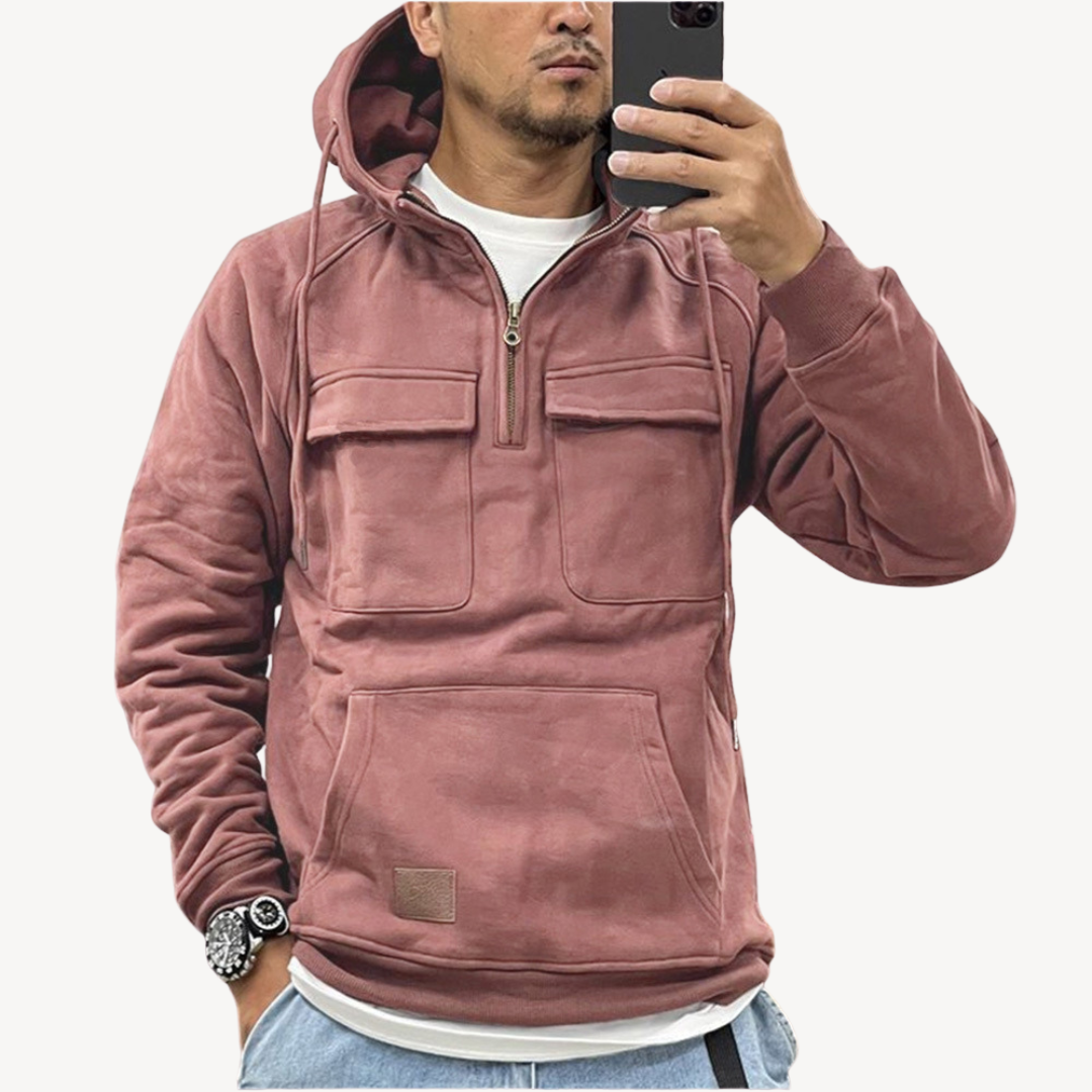 Herren Fleece-Cargo-Hoodie | Loravelle 8