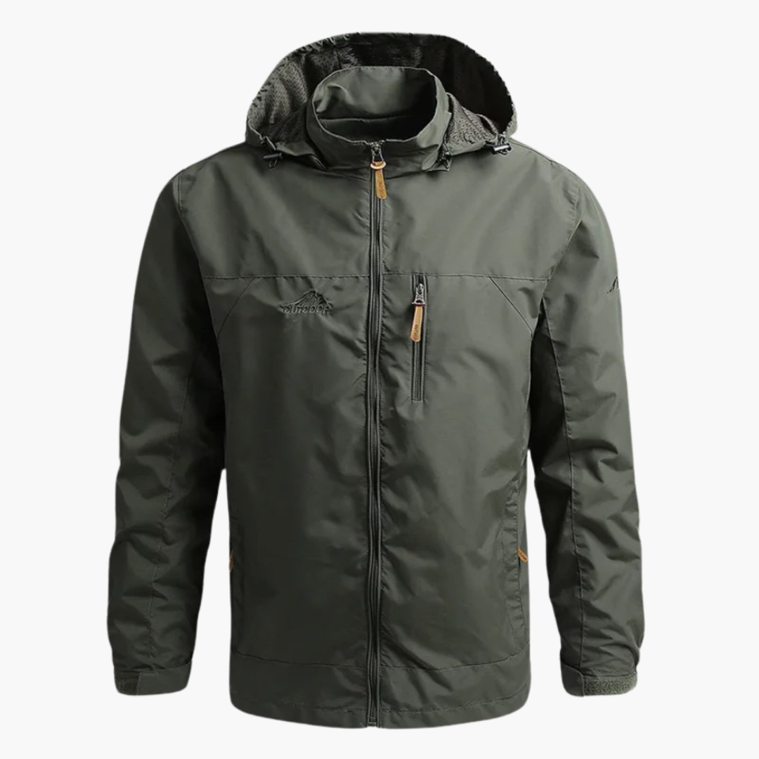 Herren Regenjacke mit Kapuze und Material für nasse Bedingungen 4