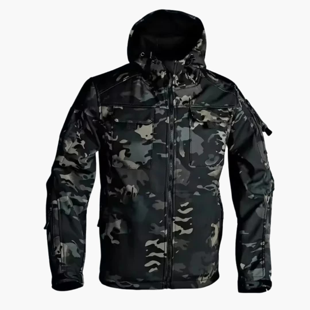 Herren Softshelljacke mit Frontreißverschluss und verstellbarer Kapuze 3