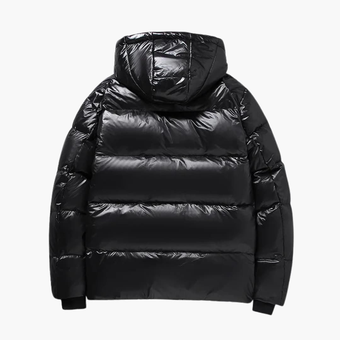 Herren Steppjacke mit Kapuze und Reißverschluss 2