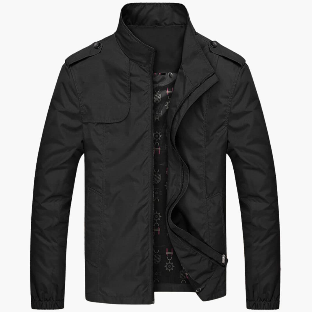 Herren jacke mit Stehkragen und Reißverschluss 3
