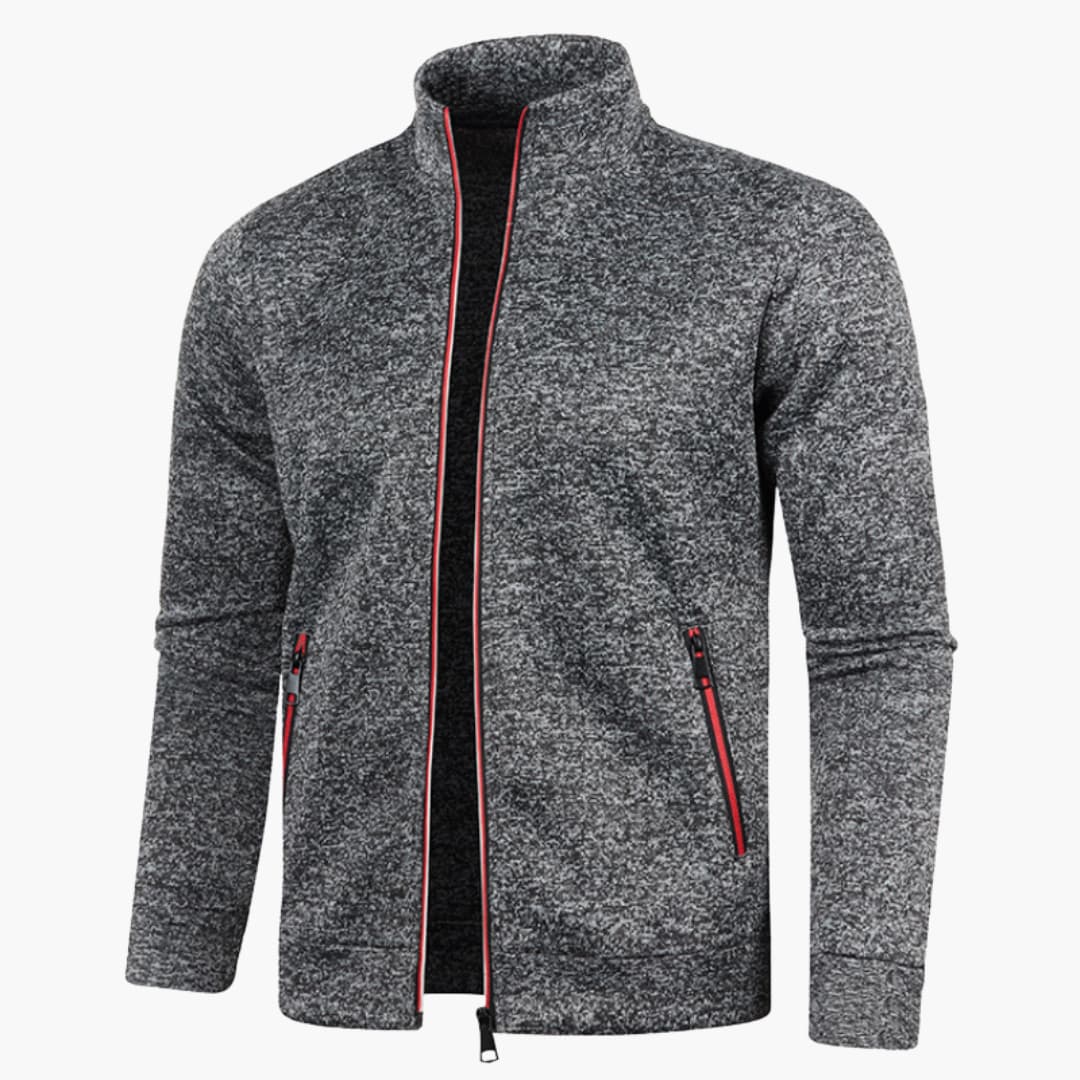 Herren jacke mit Stehkragen und Reißverschlusstaschen 3
