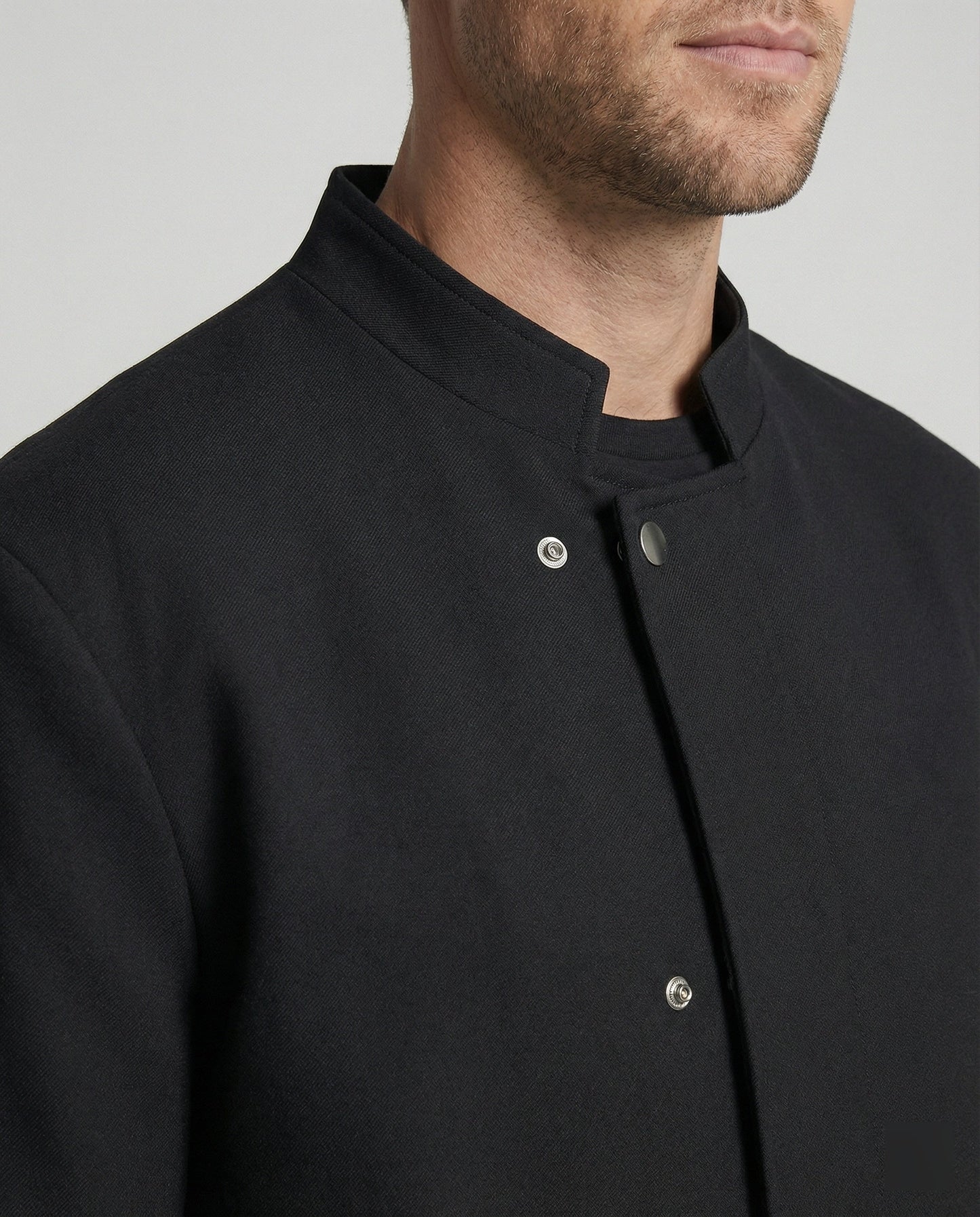 Herren Zweiteiler Oversized Stehkragen Anzughose Modern