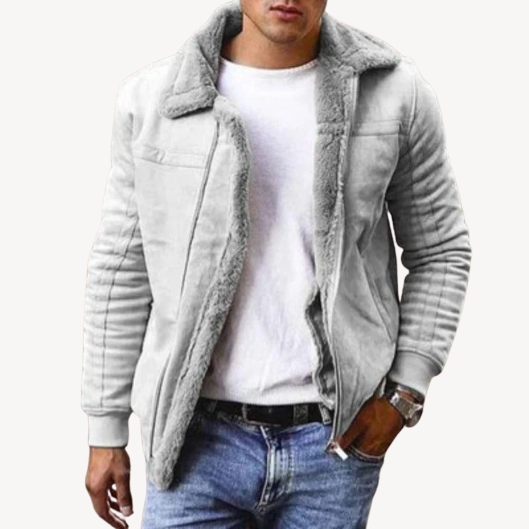Herrenjacke aus Kunstlammfell | Loravelle 3