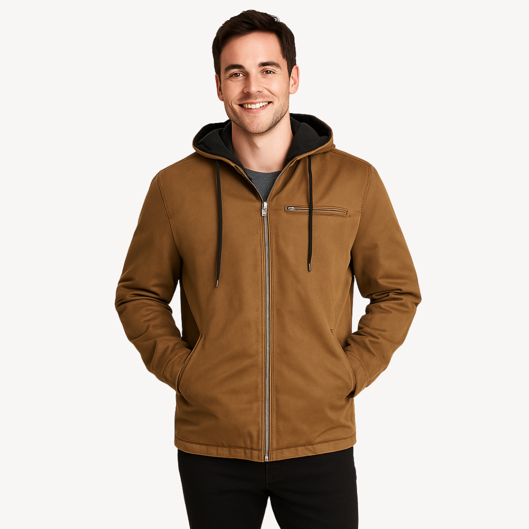 Herrenjacke mit Kapuze und Fleecefutter | Loravelle 4
