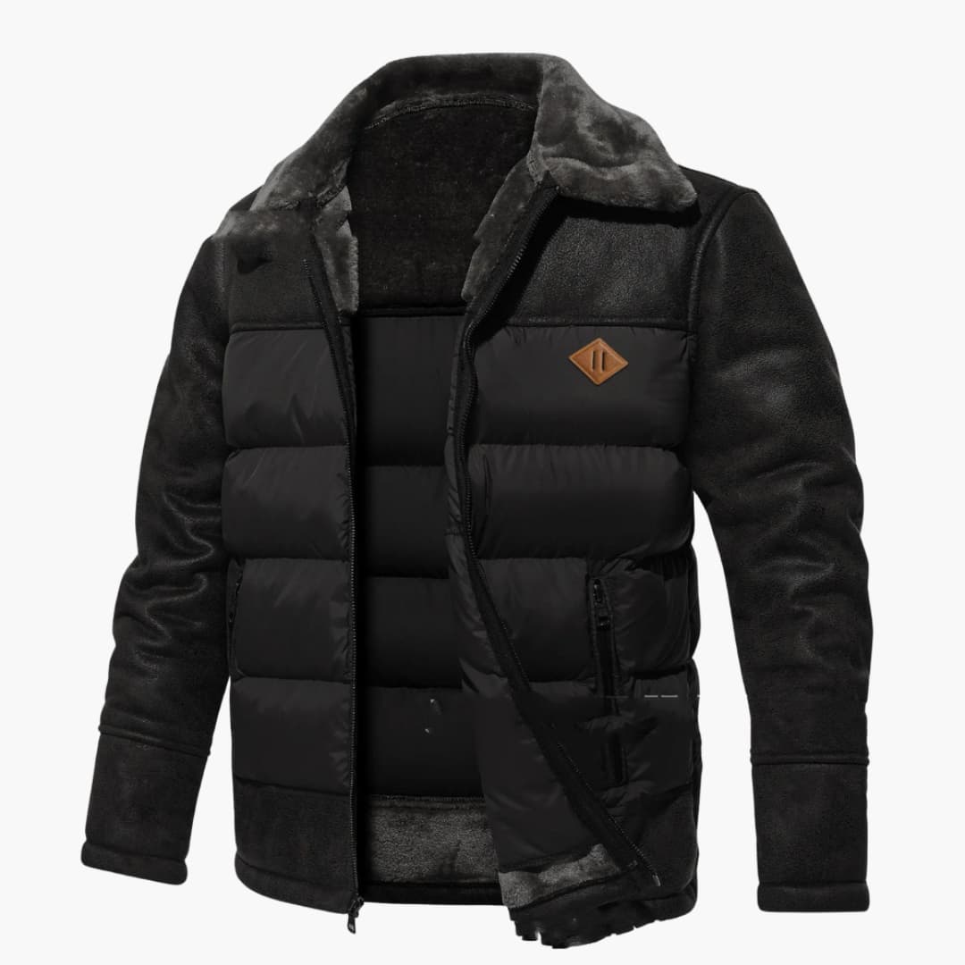 Herrenjacke mit Reißverschluss und gesteppter Oberfläche 5