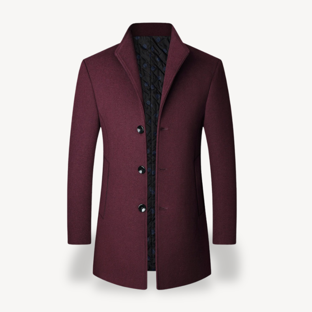 Herrenmantel aus grauer Wollmischung, formelle Jacke | Loravelle 3
