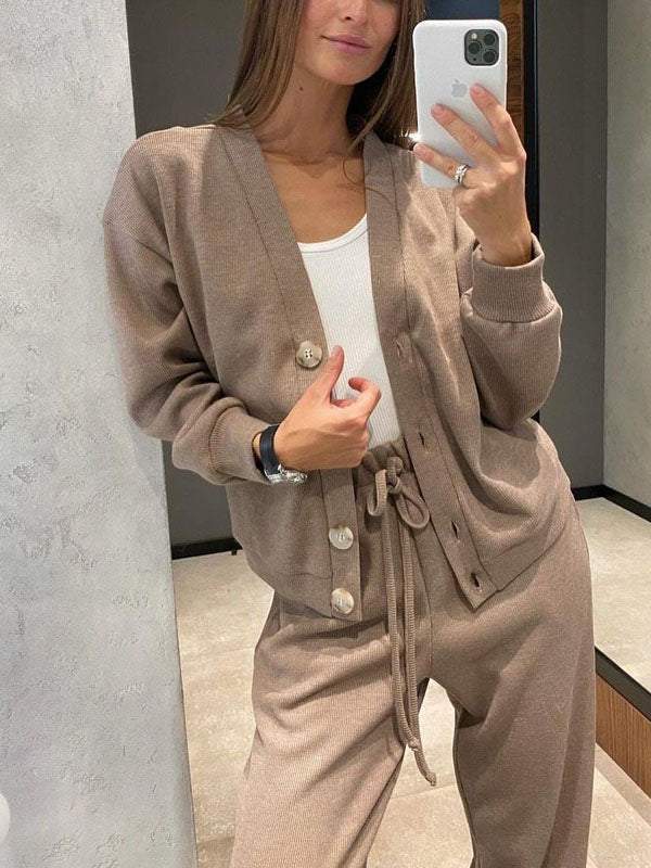 Damen Hosen-Set 3-teilig Bequem Lockerschnitt