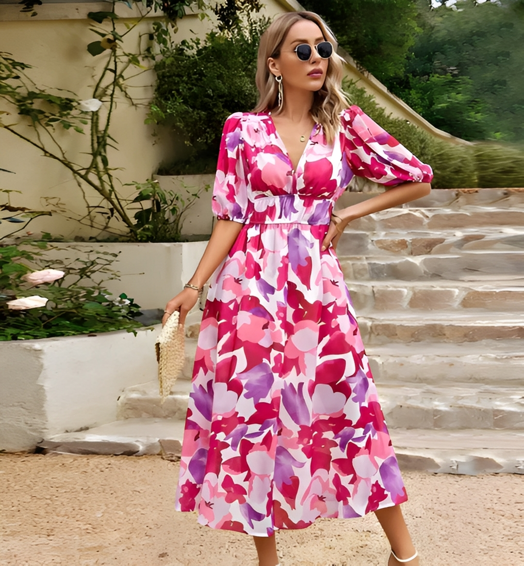 Sommerkleid Elegant Frauen Kleid Kurz