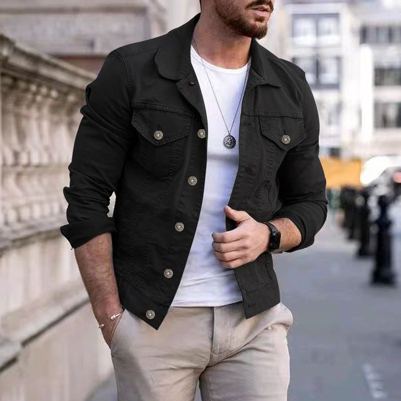 Klassische Herren Jeansjacke Robust Stilvoll Zeitlos