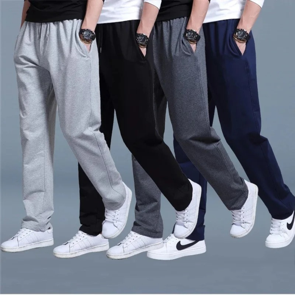 Jogginghose | Lässig | Kordelzug | Gerade geschnittene Jogginghose | Herrenhose-Chaps Herrenmode