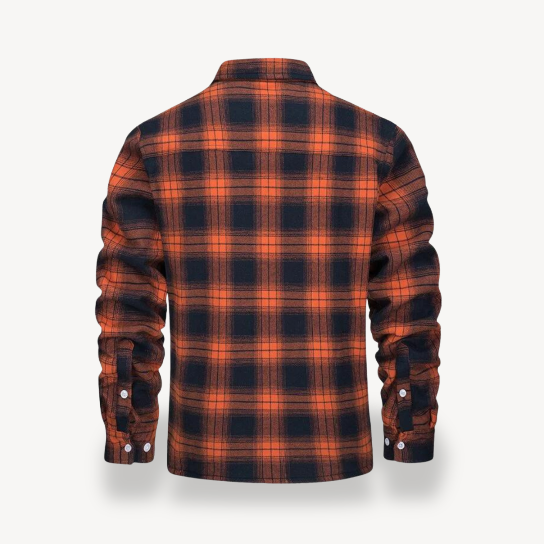 Kariertes Flanellhemd für Herren mit Sherpa-Fleece-Futter | Loravelle 7
