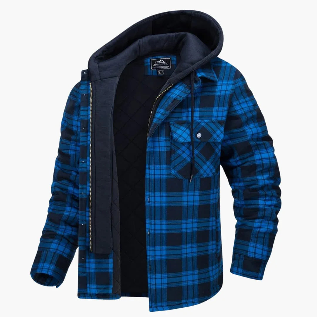 Kariertes Flanelljacke für Herren 9