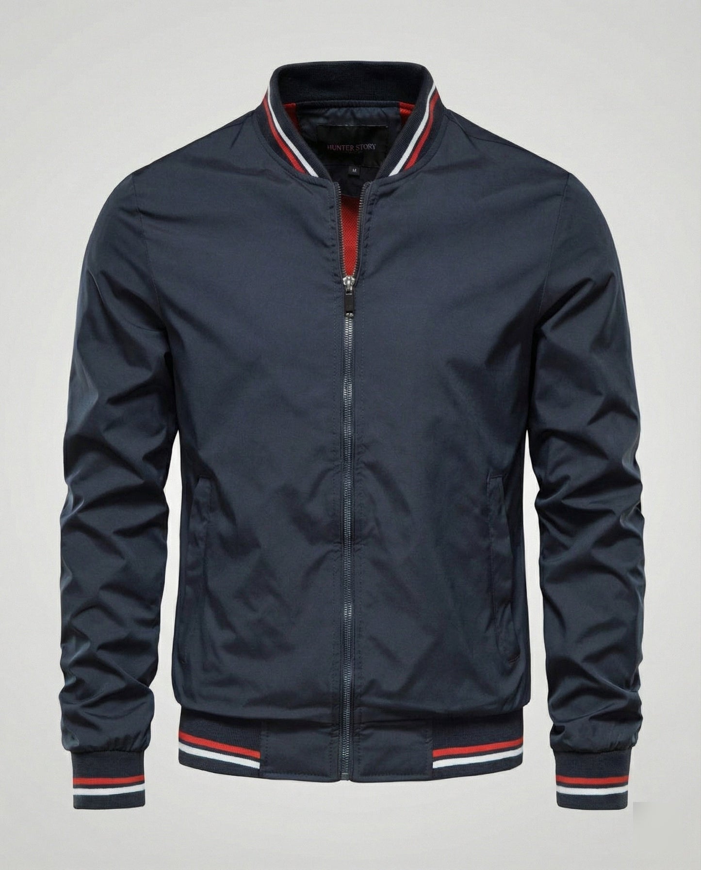 Herren Bomberjacke Slim Fit Leder