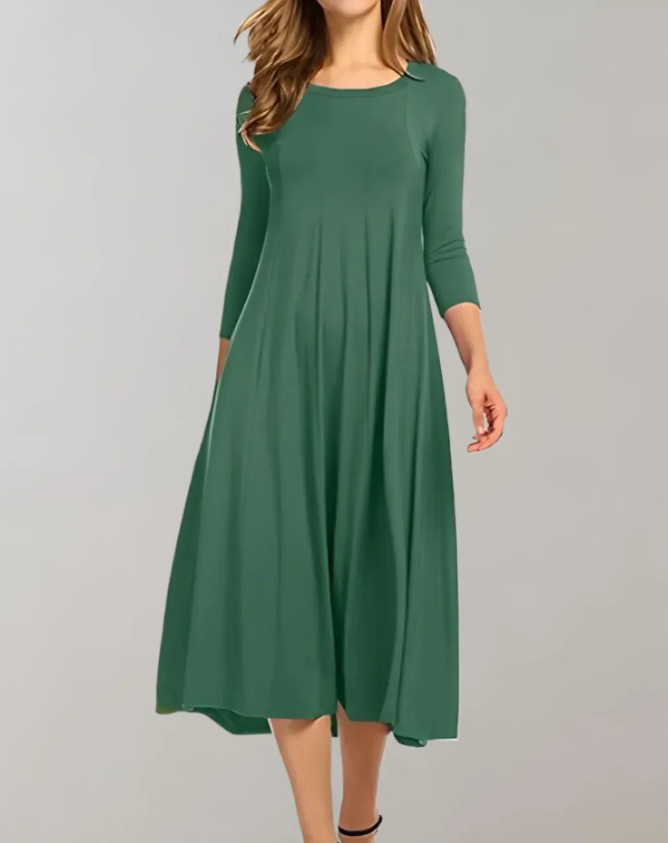Elegantes Leichtes Midi Kleid Damen